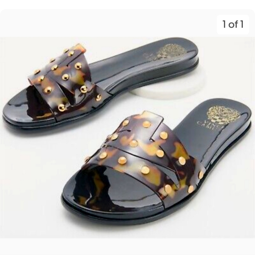 Vince Camuto Emelon Jelly Tortoise Slides